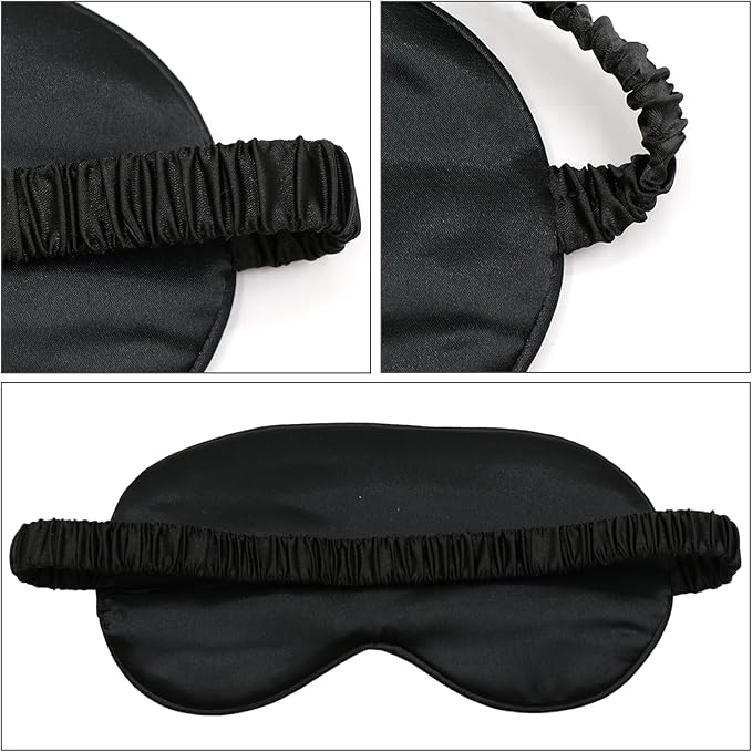 Personalized Eye Masks for Sleeping Add Photo Text Logo Name for Wedding Favor Satin Bachelorette Bridesmaid Gift Solid Black-Velvo Beauty