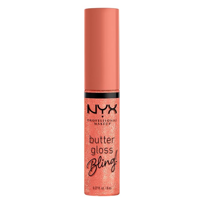 NYX PROFESSIONAL MAKEUP Butter Gloss Bling Lip Gloss, Non Sticky and Shiny Vegan Lip Makeup - Dripped Out-Velvo Beauty
