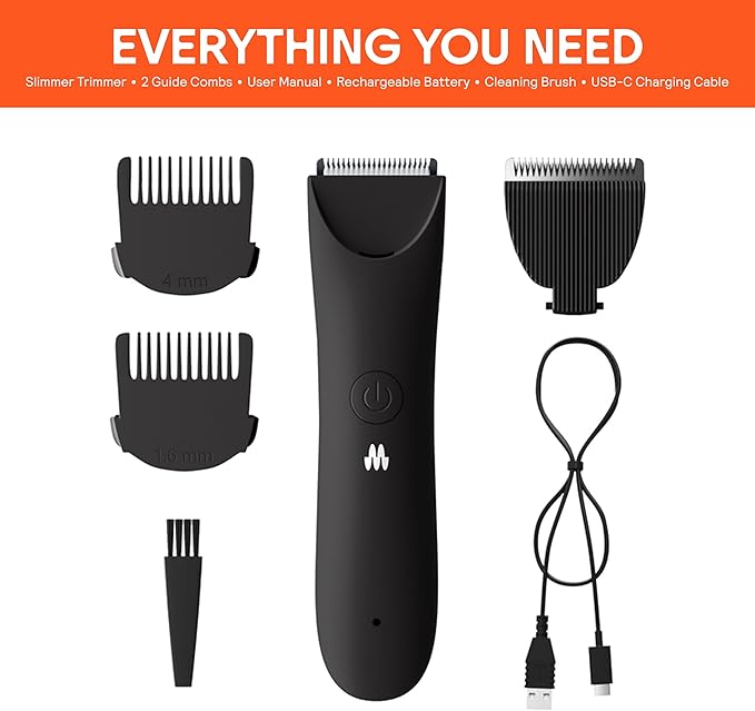 MERIDIAN Slimmer Trimmer – Electric Razor for Women, Bikini Line & Pubic Hair Trimmer, Rechargeable & Waterproof, Painless, Flawless Shave for Sensitive Skin, Gentle, Quiet & Travel-Friendly, Onyx-Velvo Beauty