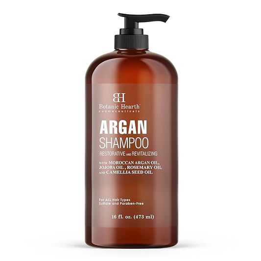 Botanic Hearth Argan Shampoo, Hydrating & Volumizing, Sulfate & Paraben Free, All Hair Types & Color Treated Hair, Men and Women 16 fl oz-Velvo Beauty