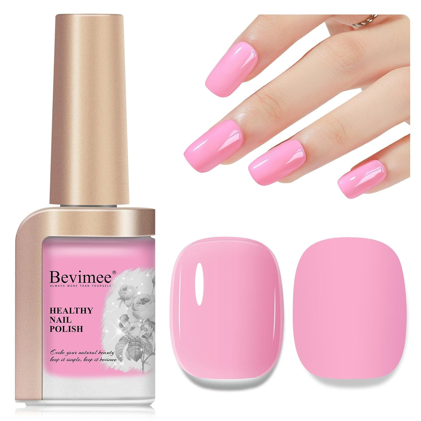Nail Polish Light Pink Quick Dry Nail Lacquer Sheer Color, Regular Barbie Pink Fast Dry Fingernail Polish Bulk Non Gel Long-Lasting DIY Salon Gift For Women-Velvo Beauty