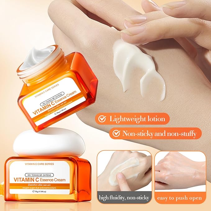 Vitamin C skin routine kit for women - face wash and moisturizer set - facial kit for women -toner face wash serum eye cream-Velvo Beauty
