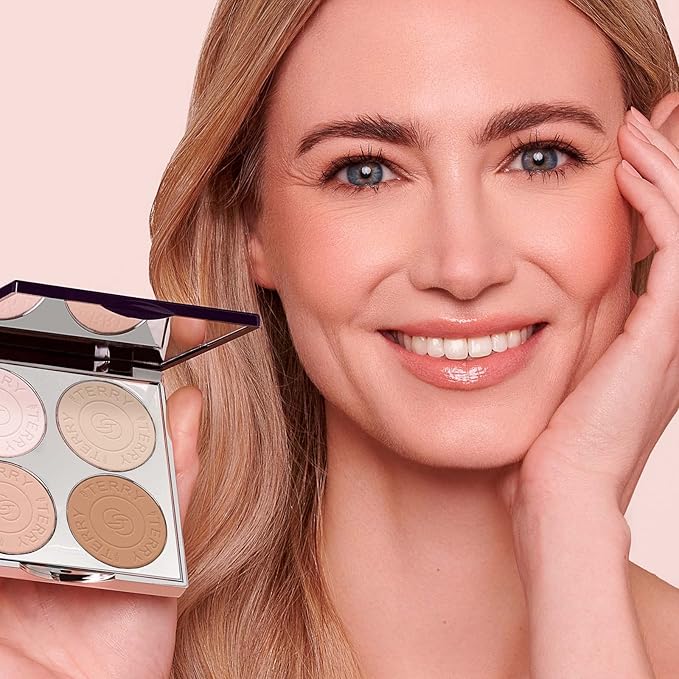 By Terry Hyaluronic Hydra-Powder Palette, 4-Shade, Vegan Contour Palette For Flawless & Matte Complexion, Fair to Medium-Velvo Beauty