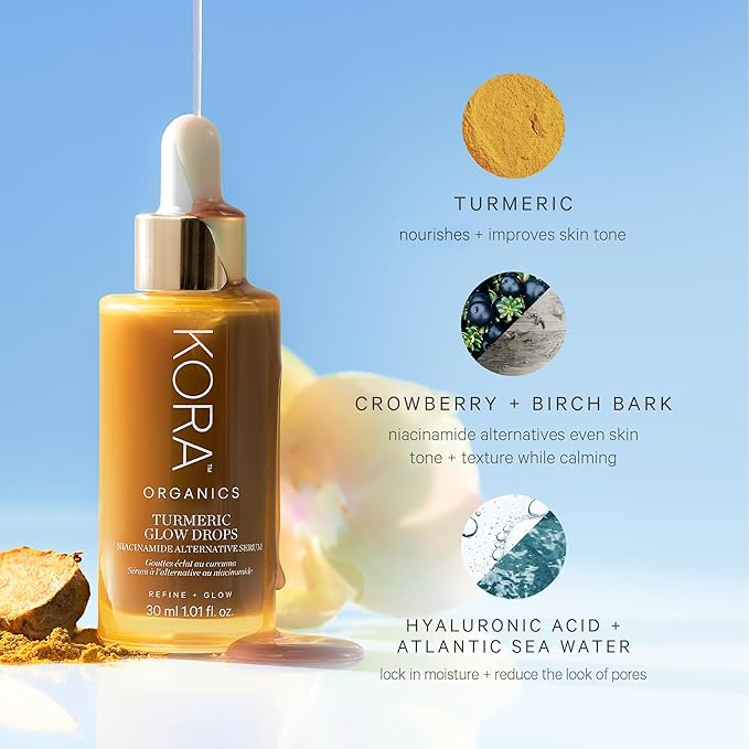 Turmeric Glow Drops Niacinamide Alternative Serum (1.10 fl oz)-Velvo Beauty