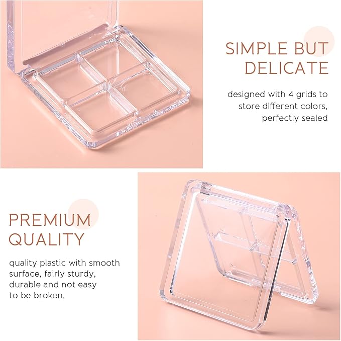 Beaupretty Empty Lipstick Palette,2 Pieces Empty Lipstick Box DIY Eyeshadow Powder Blush Lipstick Palette Empty Highlighters Container Empty Eyeshadow Pan Makeup Palette for Women-Velvo Beauty