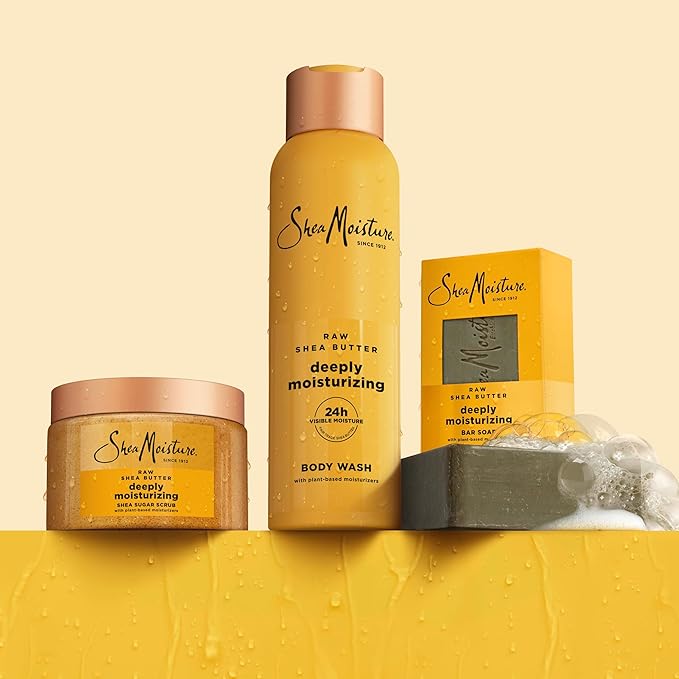 SheaMoisture Shea Sugar Body Scrub For Moisturize And Restore Dry Skin Raw Shea Butter Deeply Moisturizing Body Scrub With 24h Shea Moisture Nutrients 12 oz-Velvo Beauty