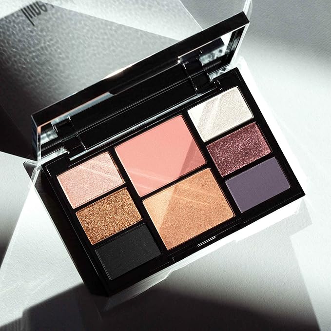 Lune+Aster Double Booked Face & Eye Palette - This online exclusive palette features a mauve blush, bronze highlighter and six show-stopping velvety eyeshadows to create an elevated look for any special occasion.-Velvo Beauty
