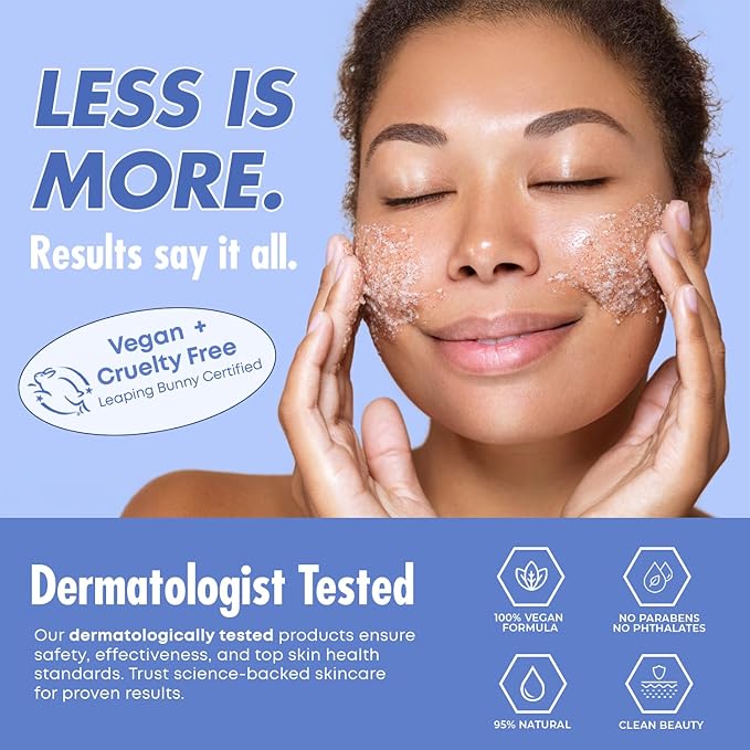 Hyaluronic Acid Facial Scrub - Dermatologist Tested, Anti-Aging, Korean Skin Care, Hydrates & Plumps Dry Skin, Improves Texture & Firmness - Gentle, Vegan, 95% Natural - 1 Pack-Velvo Beauty