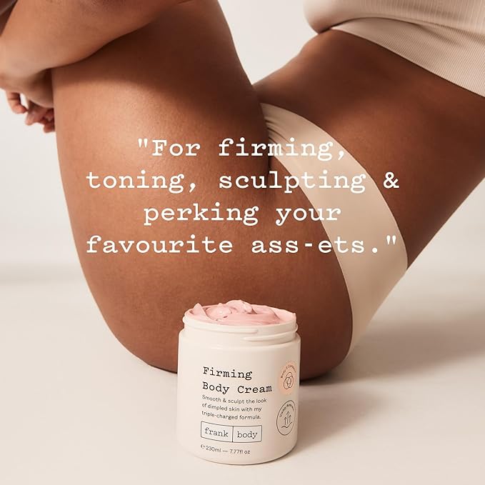 frank body Firming Body Cream | Caffeine & BODY 3 COMPLEX™ to Help Reduce the Look of Dimpled Skin & Stretch Marks | Vegan, Cruelty-Free, Hyper-Hydrating | 200ml-Velvo Beauty