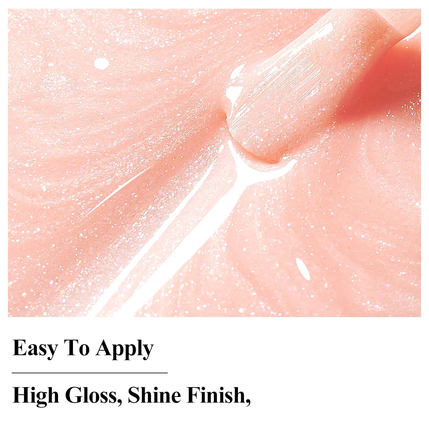 Nail Polish, Air Quick Dry, Light Pink Shimmer Nail Lacquer Non-Gel Nail Art Polish Fast Drying Nail Pigment Oil-based Holographic Fingernail Concealer Polish, 1PC 12ML Long Last-Velvo Beauty