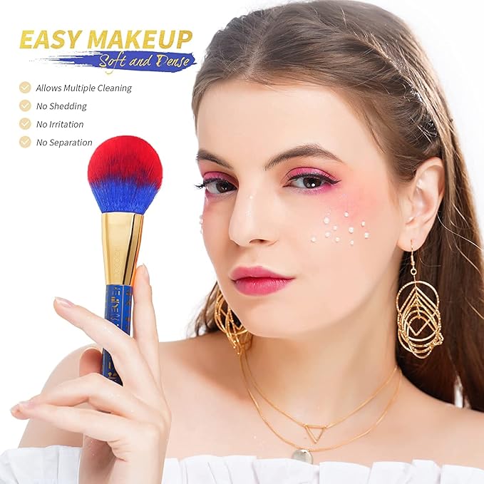 Docolor Makeup Brushes 19Pcs Makeup Brush Set Premium Gift Synthetic Powder Kabuki Foundation Contour Blush Concealer Eye Shadow Blending Liner Make Up Brush Kit, Ancient Egyptian Series-Velvo Beauty