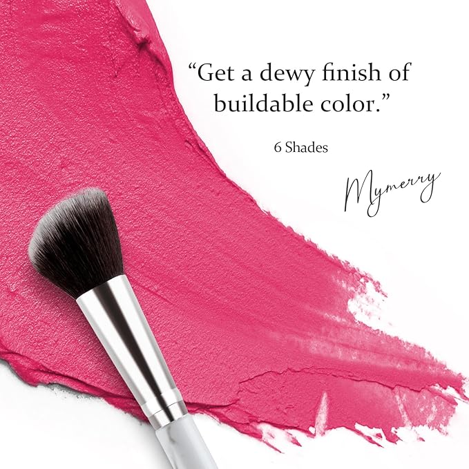 Blush Stick, Cream Blush for Cheeks and Lip Tint, Dewy Finish, Buildable & Blendable Color, Lightweight & Long-Lasting Formula | Forelsket-Cool Pink & Angled Blush Brush(0.53fl.oz)-Velvo Beauty