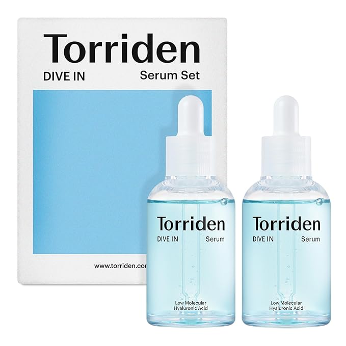 Torriden DIVE IN Hyaluronic Acid Serum 50ml(1.69 fl.oz.) * 2 (Pack of 2) | Deep Hydration to Get Glow Skin | Hyaluronic Acid, Panthenol, Allantoin | Korean Facial Serum-Velvo Beauty
