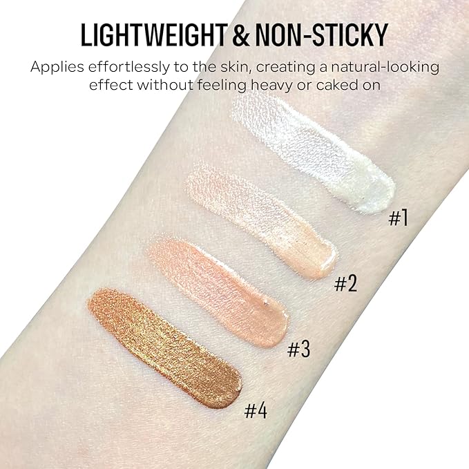 KYDA Liquid Highlighter, High Glossy Face Illuminator, Radiant Glow Liquid Filter, Silky Creamy Face Enhancing Makeup, Buildable Formula-Starlight-Velvo Beauty