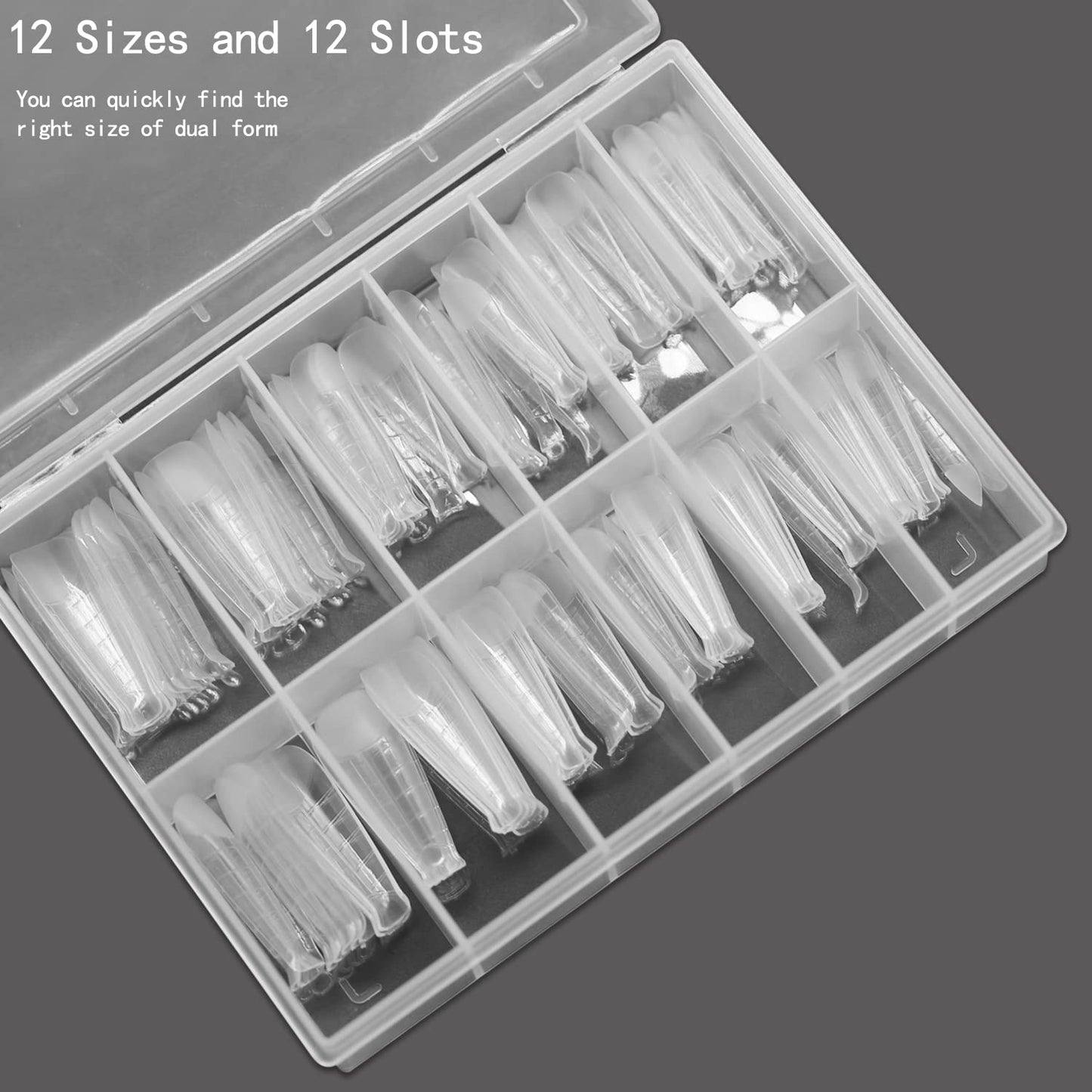 120Pcs Dual Nail Forms,T-Shape Extension Poly Nail Gel Nail Forms Full Cover Reusable Nail Molds 12 Sizes for Solid Nail Gel Glue Nail Art Design Salon&DIY-Velvo Beauty