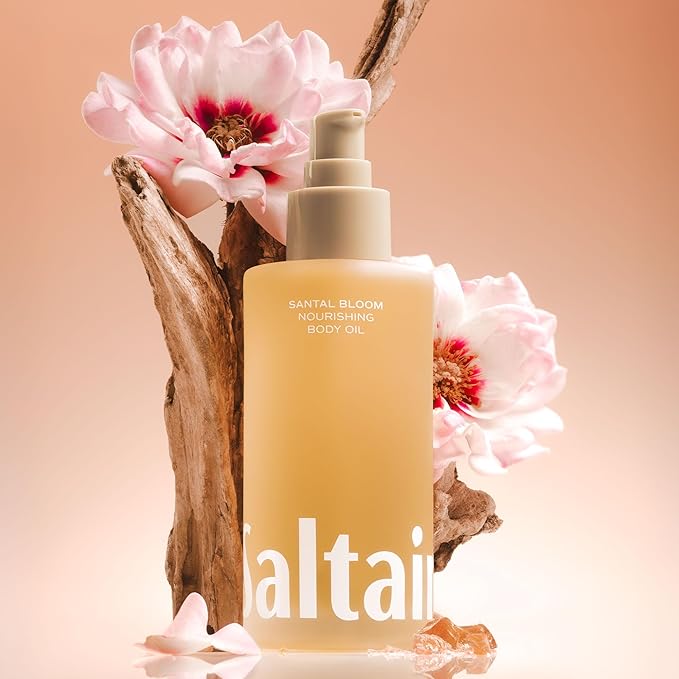 Saltair Body Oil. Luxurious Santal Bloom After Shower and Bath Oil Moisturizer for Women and Men. Botanical, Non-Greasy, and Well-Absorbing Lotion for Hydrating Dry Skin. 4oz Pump Bottle-Velvo Beauty