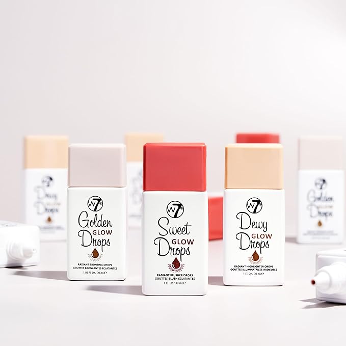 W7 Sweet Glow Drops - Liquid Blusher Drops For Brightened Skin & A Radiant Finish-Velvo Beauty