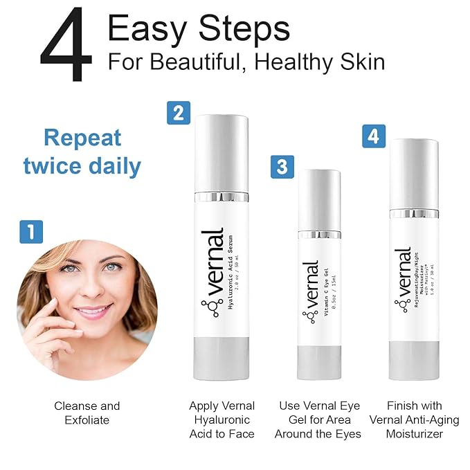 Vernal Anti Wrinkle Eye Cream - Vitamin C and Hyaluronic Acid Infused Collagen Eye Cream, Dark Circle Depuffing Eye Bag Cream for Dark Circles, Puffiness, Under Eye Bags, Crows Feet & Fine Lines-Velvo Beauty