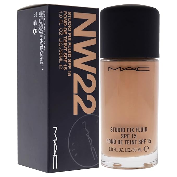MAC Studio Fix Fluid SPF15 NW22, 1.0582 Ounce (M6JC28)-Velvo Beauty