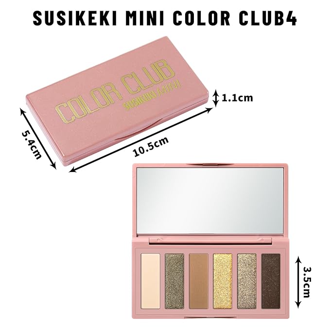 6 Colors Mini Naked Eyeshadow Makeup Palette Olive-colored Neutral Tone Eye Shadow Matte & Shimmer Nude Make Up Pallet with Mirror Blendable Highly Pigmented Travel Size Gift Kit 04-Velvo Beauty