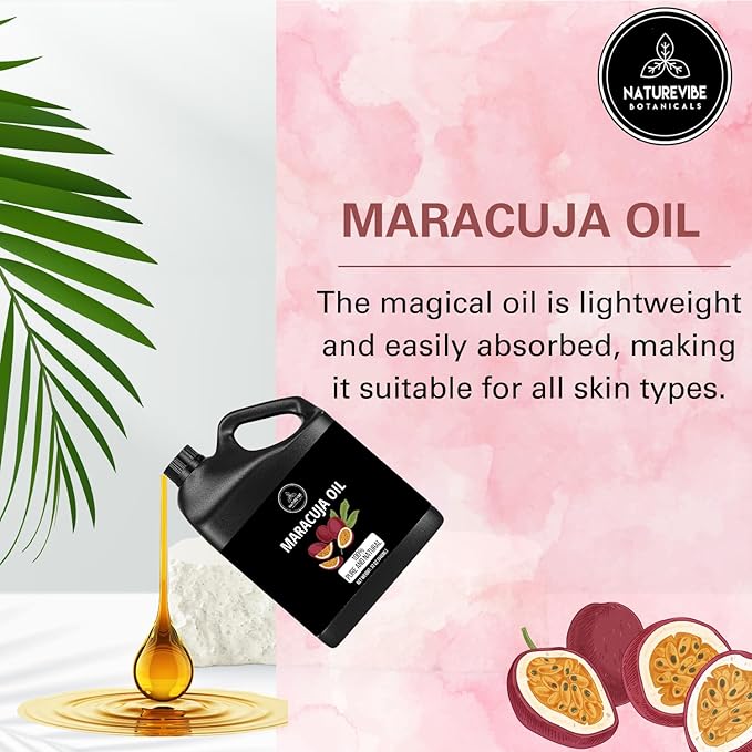 Naturevibe Botanicals Maracuja Oil 32 Ounces | 100% Pure and Natural | Great for Skin Care and Hair Care-Velvo Beauty