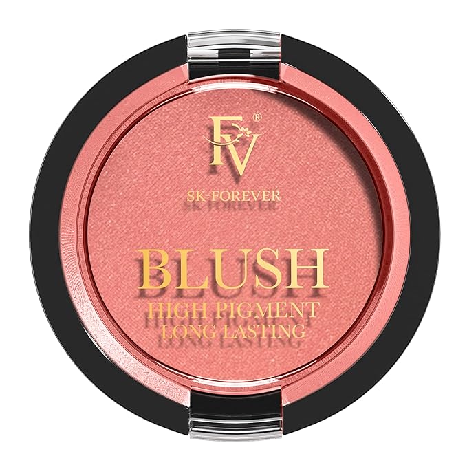 FV Long Lasting Powder Blush - Lightweight Smooth & Blendable Cheek Makeup, High Buildable Color, Transfer-Resistant Shimmer Finish (Rose Shimmer, 0.17 OZ)-Velvo Beauty