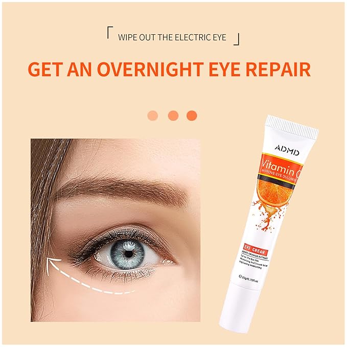 Eye Cream Vitamin C Eye Care Anti-Aging Against Wrinkles and Dark Circles Effective Anti-Aging Moisturizes Reduces Puffiness Dark Circles-Velvo Beauty