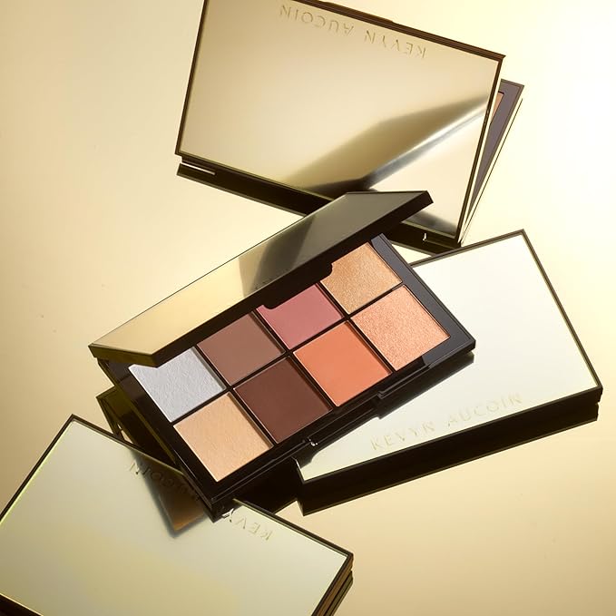 Kevyn Aucoin Sculpt and Define Contour Book Volume 4: All-in-one makeup artist palette compact. Defines facial features. Eyes, cheekbone, nose & jawline. Highlighters to glow. All skin tones & shapes.-Velvo Beauty