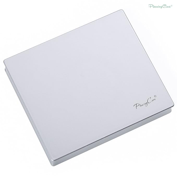 Makeup Mirror with Facial Oil Blotting Paper Sheets – Green Tea 100 Counts, Silver Compact Folding Cosmetic Travel Mirror-Velvo Beauty