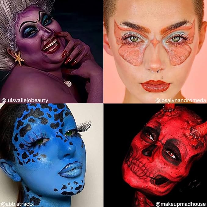 Mehron Makeup Paradise Makeup AQ 8 Color Tropical Palette | Magnetic Refillable Body Paint & Face Paint Palette | Professional Water Activated Makeup for Costumes, SFX, Halloween, & Cosplay-Velvo Beauty