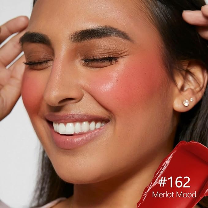Blush Palette Duo – Cream & Powder Blush Set in Classic Red, Long-Wearing & Moisturizing, Easy to Blend, Radiant Coverage for Cheeks, Eyes & Lips, Magnetic Palette Compatible (2Pack,Merlot Mood)-Velvo Beauty