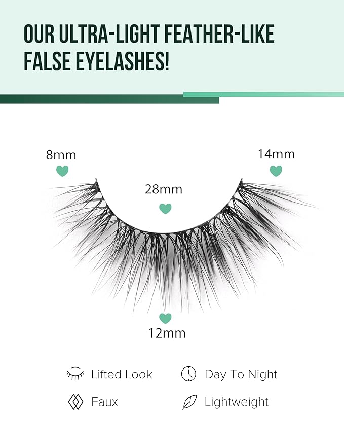 Eyelashes Natural Look Strip Lashes Wispy Natural Mink Lashes Volume Lash Fluffy Fake Eyelashes C Curl False Lashes Thick Eyelashes 7 Pairs-Velvo Beauty