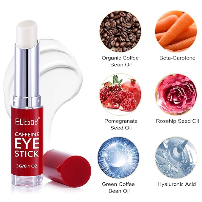 Eye Stick - Anti Wrinkle Eye Cream for Puffy Eyes, Dark Circles, Eye Bags, Crows Feet, Wrinkles,Reduces Wrinkles Saggy Skin Puffy Eyes (Caffeine)-Velvo Beauty