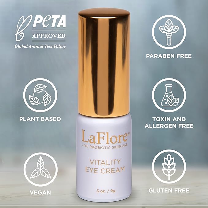 Vitality Eye Cream - Rich, Hydrating, Skin Brightening Eye Cream - For Dark Circles, Lines, & Wrinkles - Anti-Aging, Vegan, Cruelty-Free, for All Skin Types-Velvo Beauty