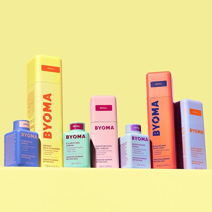 BYOMA Creamy Jelly Cleanser Refill - Hydrating Facial Cleanser for Skin Barrier Repair - Tri-Ceramide Face Wash for Sensitive Skin - Gently Removes Makeup & Excess Oil - 5.91 fl oz Refill-Velvo Beauty
