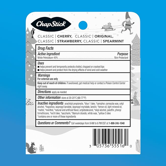 ChapStick Lip BalmVariety Holiday Gift Set, Stocking Stuffers, Christmas Gift 5 Count-Velvo Beauty