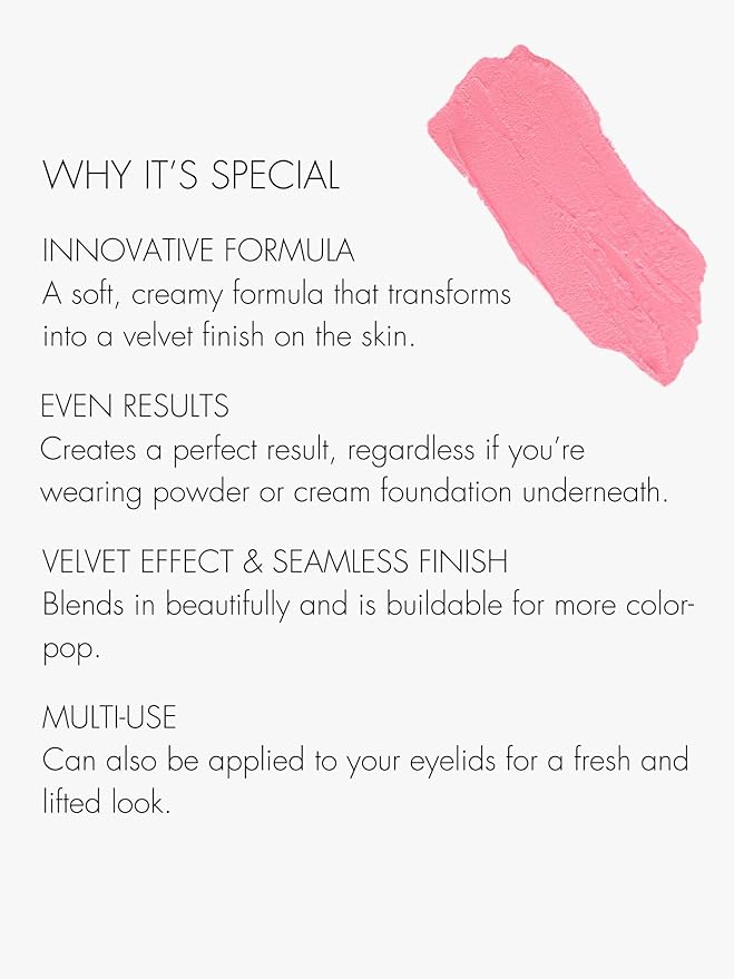 SWEED - Air Blush Cream | High Pigmented, Velvet Finish | Vegan, Cruelty-Free, Clean Beauty (Doll Face, 1.4 oz | 40 g)-Velvo Beauty