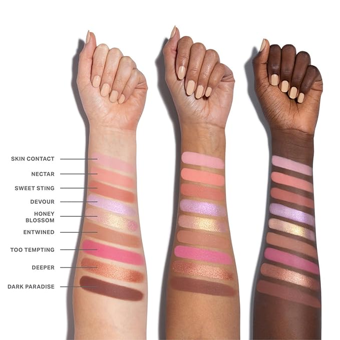 Morphe Forbidden Honey Artistry Palette - Foil-Effect Eyeshadow Palette with Matte, Shimmer & Foil Finishes - Pink & Brown Eyeshadow with Luminous Payoff (0.35 oz)-Velvo Beauty