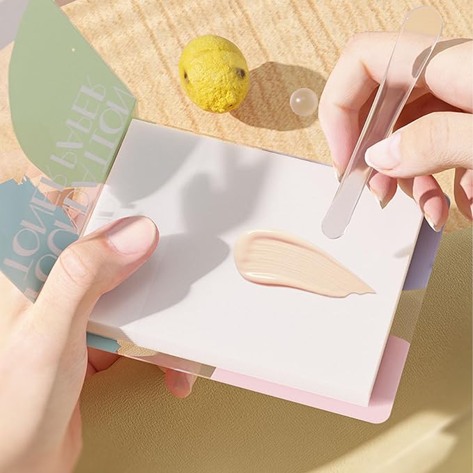 200 Sheets Nail Art Cosmetic Palette Paper Disposable Nail Art Palette Paper Mix Colors for Daily Use-Velvo Beauty