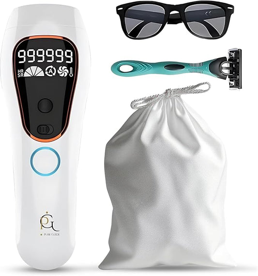 Professional IPL Laser Hair Removal Device & Epilator for Women and Men, 999,999 Flashes, Permanent Hair Reduction for Face, Legs, Arms, Bikini Line & Body, Painless Treatments for Smooth Skin at Home-Velvo Beauty