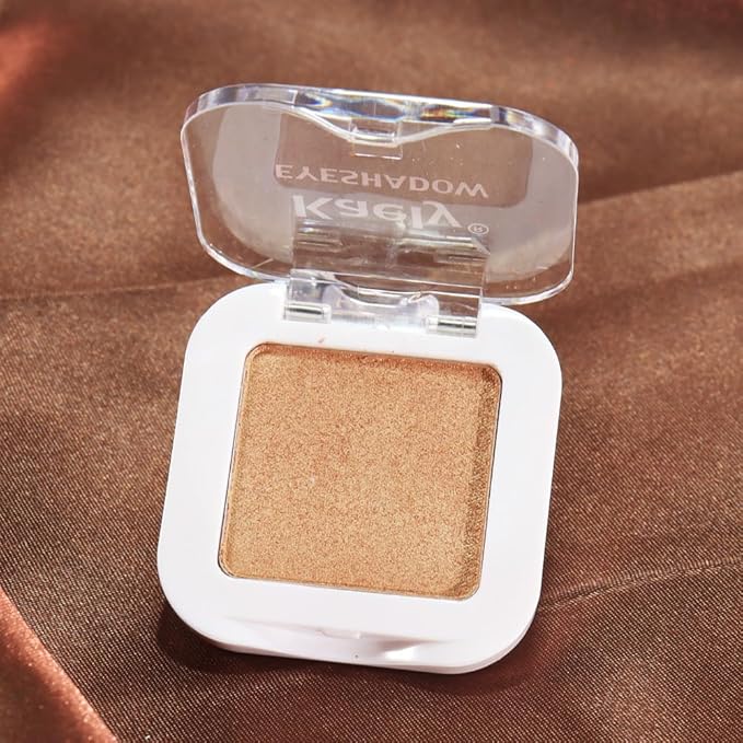 Golden Glitter Eyeshadow – Neutral Shimmer Eye Shadow, Daily Waterproof Long-Lasting Eyeshadow Powder Palette for Women Eye Makeup sombras para ojos (06)-Velvo Beauty