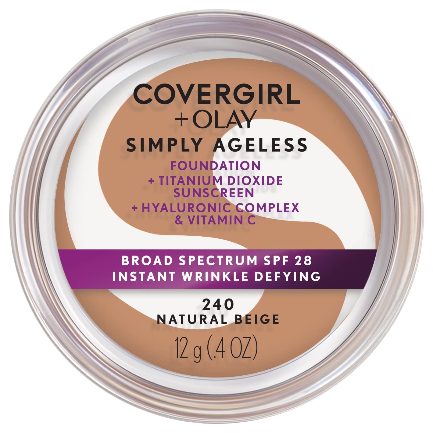 COVERGIRL & Olay Simply Ageless Instant Wrinkle-Defying Foundation, Natural Beige 0.4 Fl Oz (Pack of 1)-Velvo Beauty