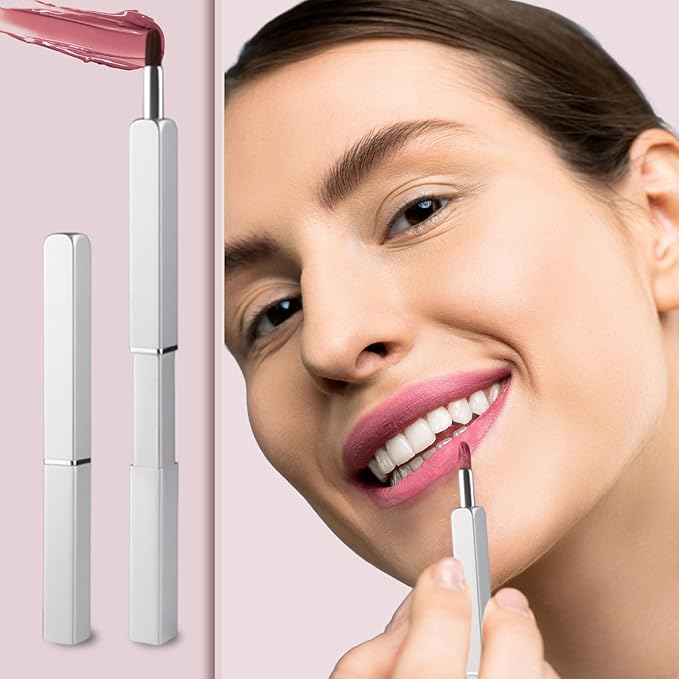 Lip Applicator Brush - 3 Pack Exquisite Professional Dustproof Retractable Lip Brush - Makeup Lipstick Lip Gloss Applicators (Black, Silver and Jewelry Red)-Velvo Beauty