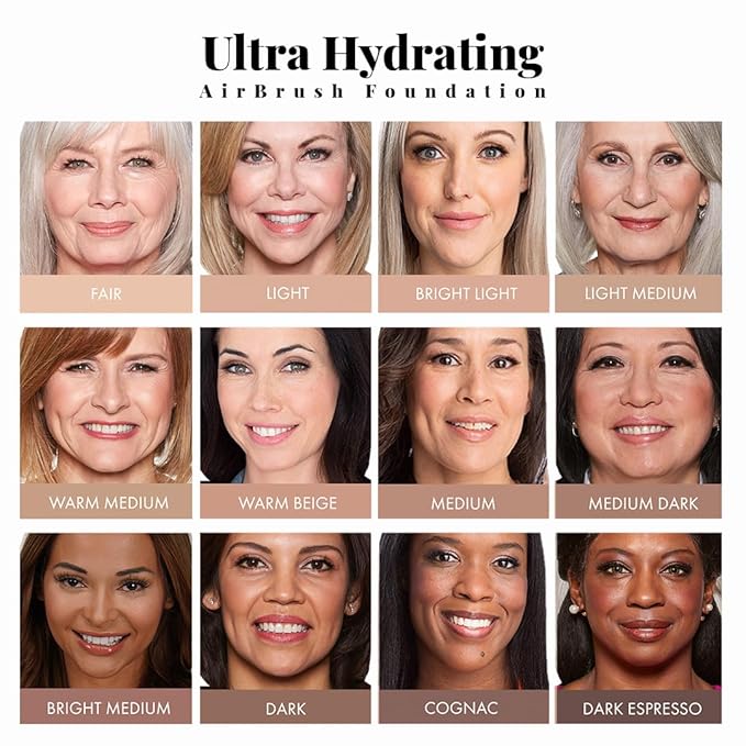 Jerome Alexander Airbrush Foundation Ultra Hydrating, Spray Foundation Makeup with 2x the Active Ingredients, Ultra-Light, Buildable, Full Coverage Formula (Fair)-Velvo Beauty