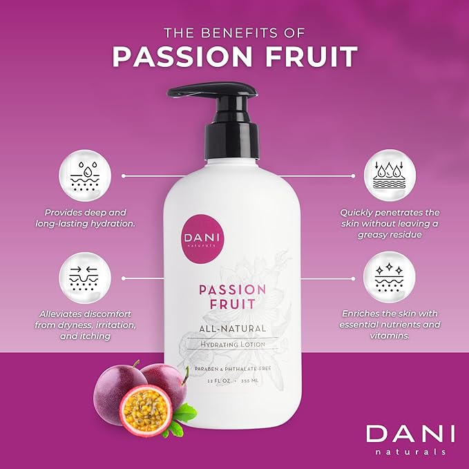 Naturals Hand & Body Lotion - Juicy Passion Fruit Scented, Deep Hydration for Dry & Dull Skin with Shea Butter, Aloe Vera & Vitamin E, Vegan, Paraben-Free, 12 Oz-Velvo Beauty