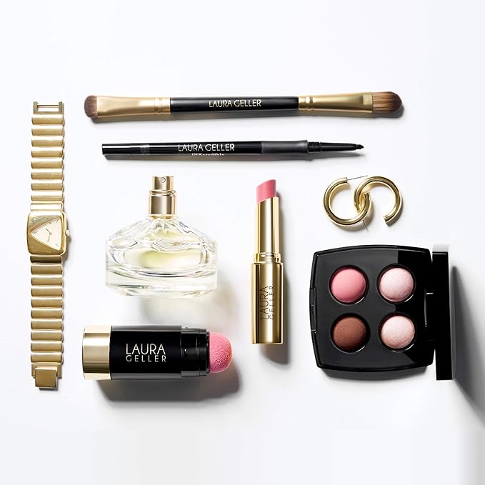 LAURA GELLER NEW YORK Dual-Ended Eyeshadow Brush - Domed Shader & Blending Brush for Baked and Pressed Eyeshadow Application - All Over Eye Makeup Brush-Velvo Beauty