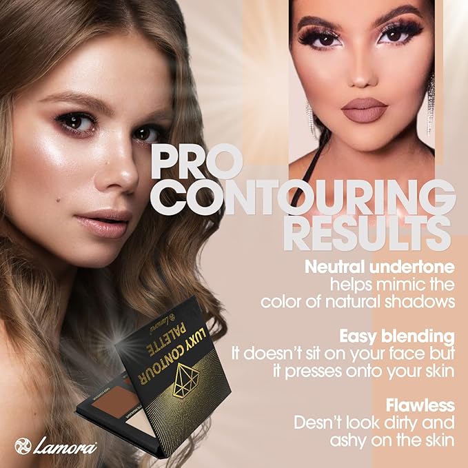 Contour Palette Powder Contour Kit - Contouring Makeup Palette With Mirror - 4 Highly Pigmented Matte Colors For Contouring And Highlighting - Vegan, Cruelty Free And Hypoallergenic-Velvo Beauty