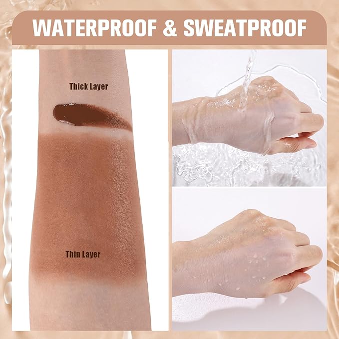 UCANBE Matte Liquid Foundation with Brush, Skincare Serum Foundation Face Makeup with Hyaluronic Acid, Medium to Full Coverage Waterproof Oil Control Longwear, for Mature Skin, Cocoa, 1 fl. oz.-Velvo Beauty