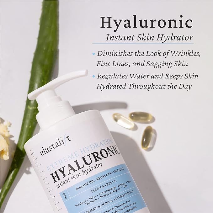 Elastalift Collagen Body Cream + Hyaluronic Acid Lotion Skin Care Set, Anti Aging Face & Body Moisturizer Dry Skin Rescue Creams For Wrinkle Control, Lifting, Firming, & Tightening Skin, 2-Pack-Velvo Beauty