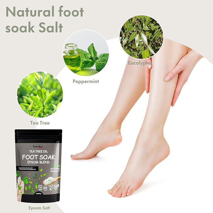 Beinilai Collapsible Foot Spa Bath with Heat,Bubble,Massage Rollers, Tea Tree Oil Foot Soak with Epsom Salt, Pedicure Foot File, Red Light,Removable Pumice Stone,Pedicure Foot Spa-Velvo Beauty